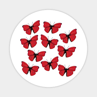 Red Butterfly Spring Art Magnet